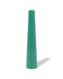 Kerze, gerippt, 30 cm, grün - 13506016 - HEMA