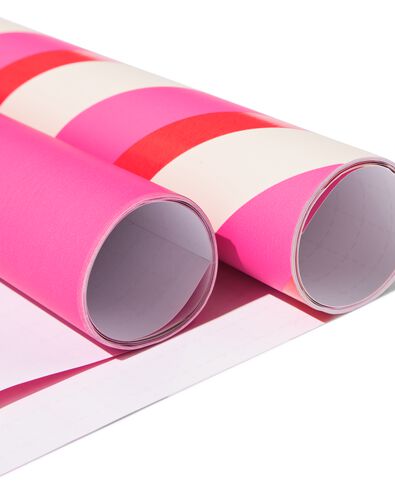 papier d'emballage 70x200 candy cane - 2 pcs. - 25710086 - HEMA