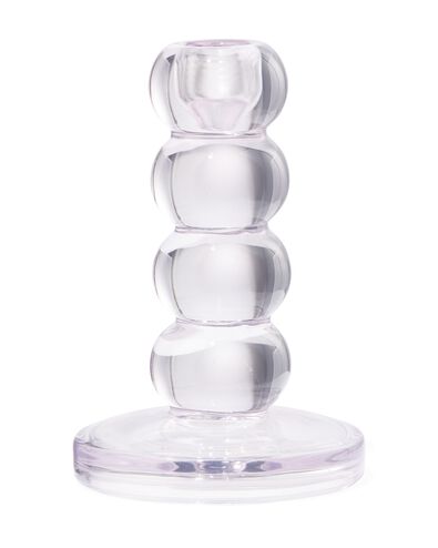 bougeoir en verre lilas  - 13324088 - HEMA