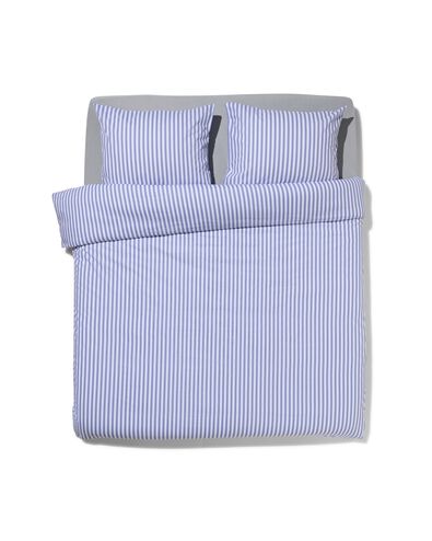 housse de couette 240 x 200/220 cm en coton doux, rayures lavande  - 5760130 - HEMA