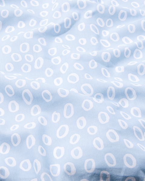 kinder hoeslaken zacht katoen 90x200 blauw met bubbels - 5110032 - HEMA