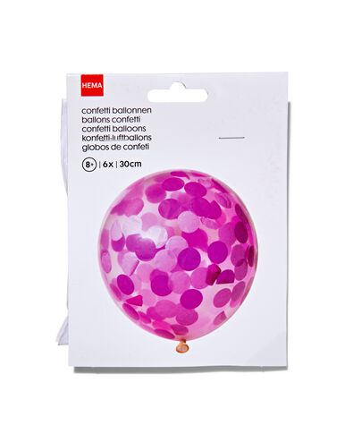 6 ballons confetti - 14230001 - HEMA
