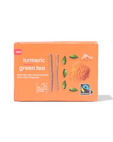 20 sachets de thé vert curcuma et réglisse - 17190111 - HEMA