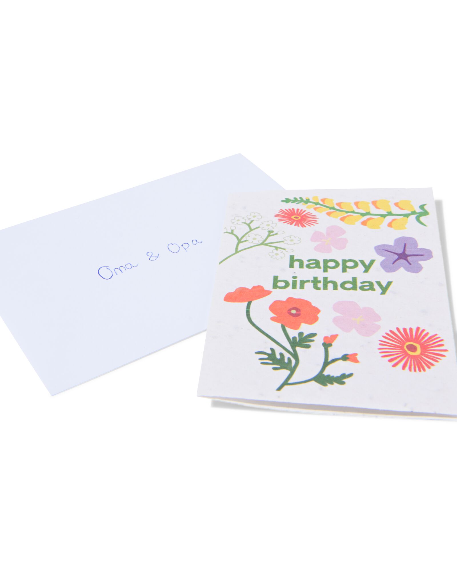 Gl&uuml;ckwunschkarte &bdquo;Happy Bday&ldquo; mit Saatgut - 41800630 - HEMA