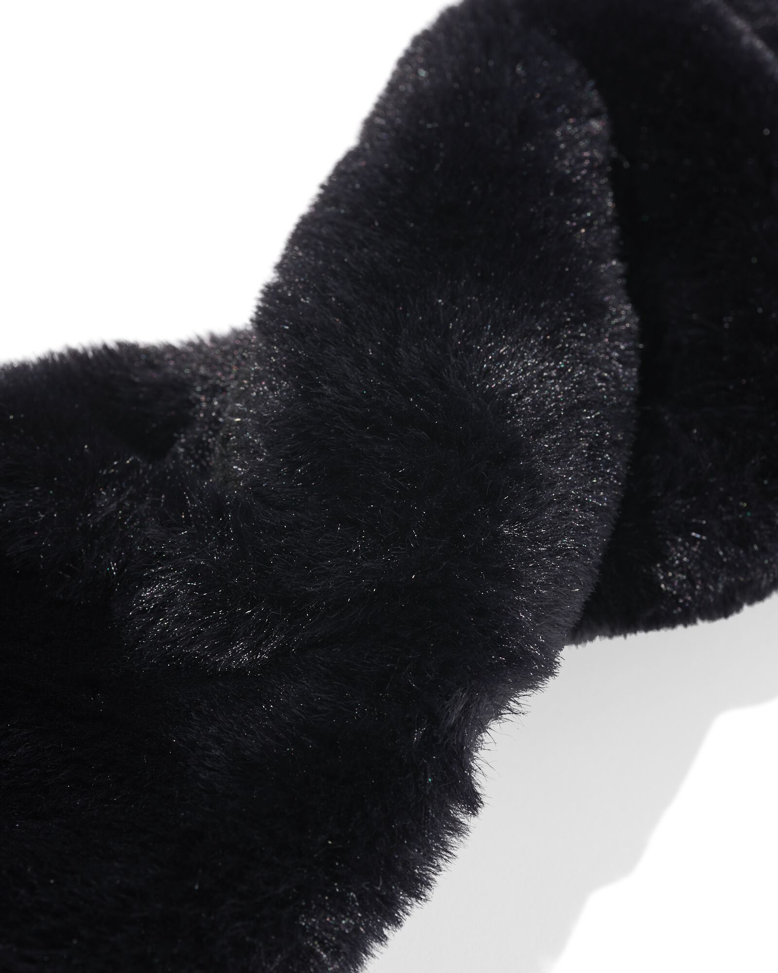 bandeau femme en fausse fourrure noire - 16451034 - HEMA