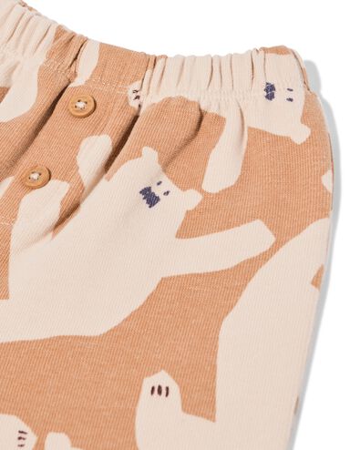 newborn sweatbroek beren bruin bruin - 33427820BROWN - HEMA