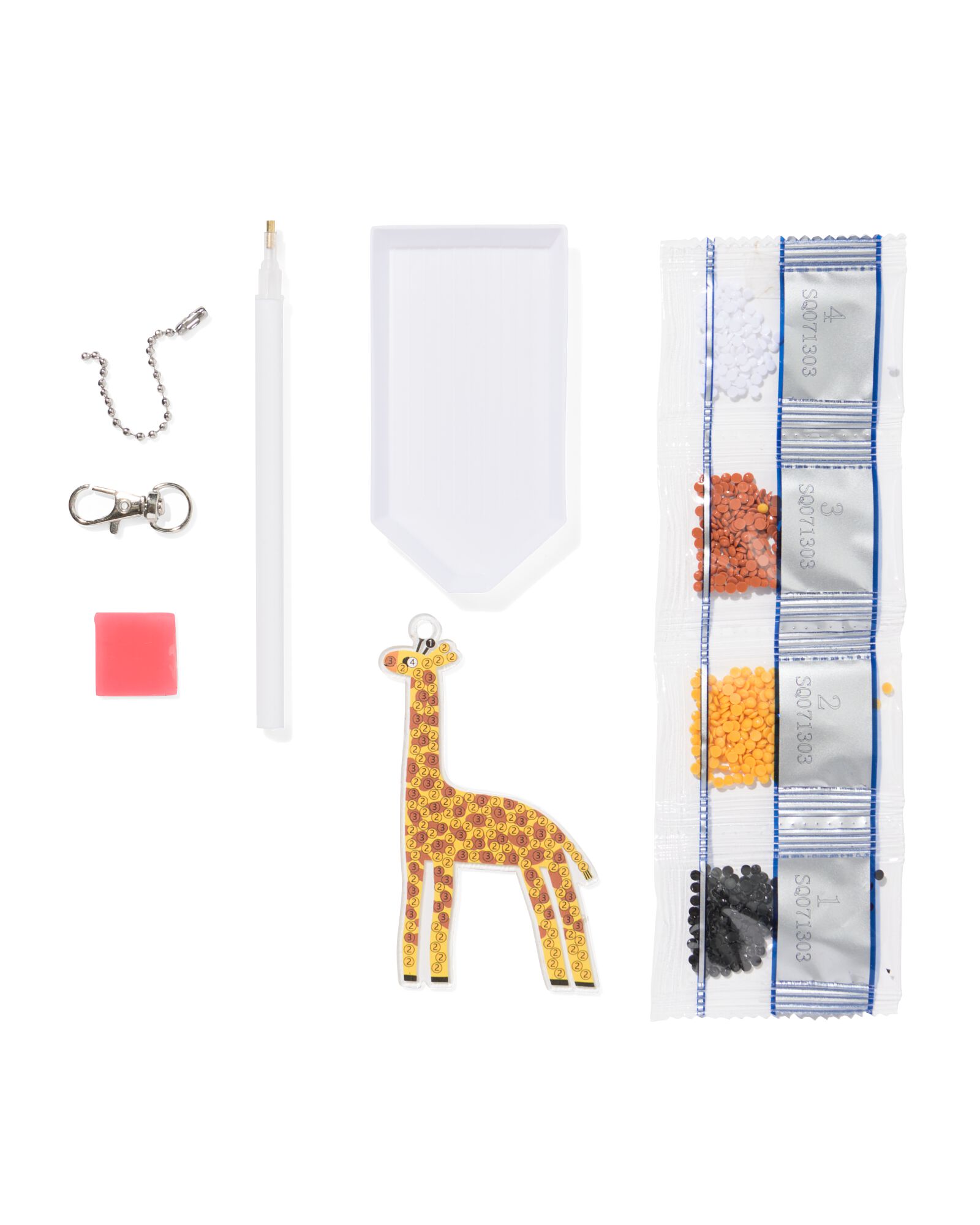 cr&eacute;ations diamants porte-cl&eacute; girafe - 15900354 - HEMA