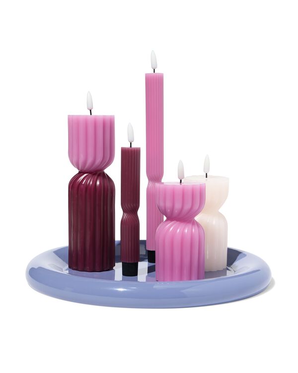 kaarsonderzetter ⌀32cm metaal blauw - 13325061 - HEMA