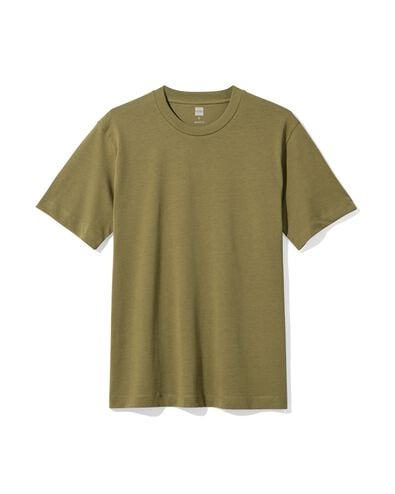 heren T-shirt Elias relaxed fit middengroen middengroen - 2129960MIDGREEN - HEMA