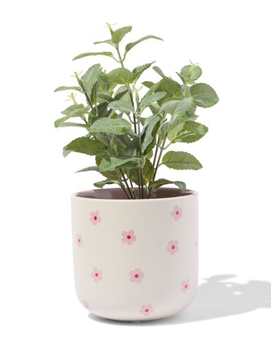 pot de fleurs 13,4x13,4x12,7cm c&eacute;ramique relief - 61104543 - HEMA