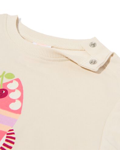 baby T-shirts jersey strepen - 2 stuks ecru ecru - 33076270ECRU - HEMA