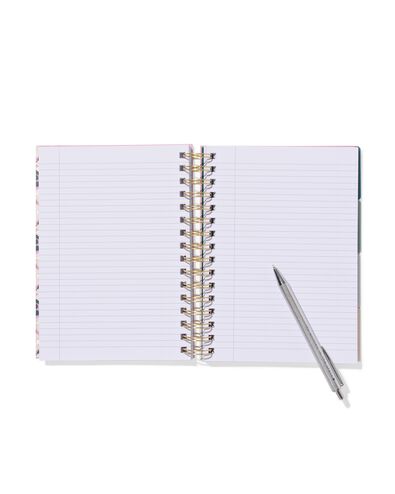Collegeblock 4-in-1, DIN A5, liniert, Blumen - 14100211 - HEMA