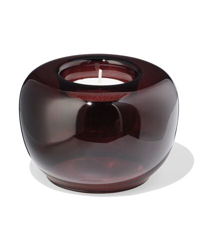 Teelichthalter Glas, Retrolook, braun - 13325053 - HEMA