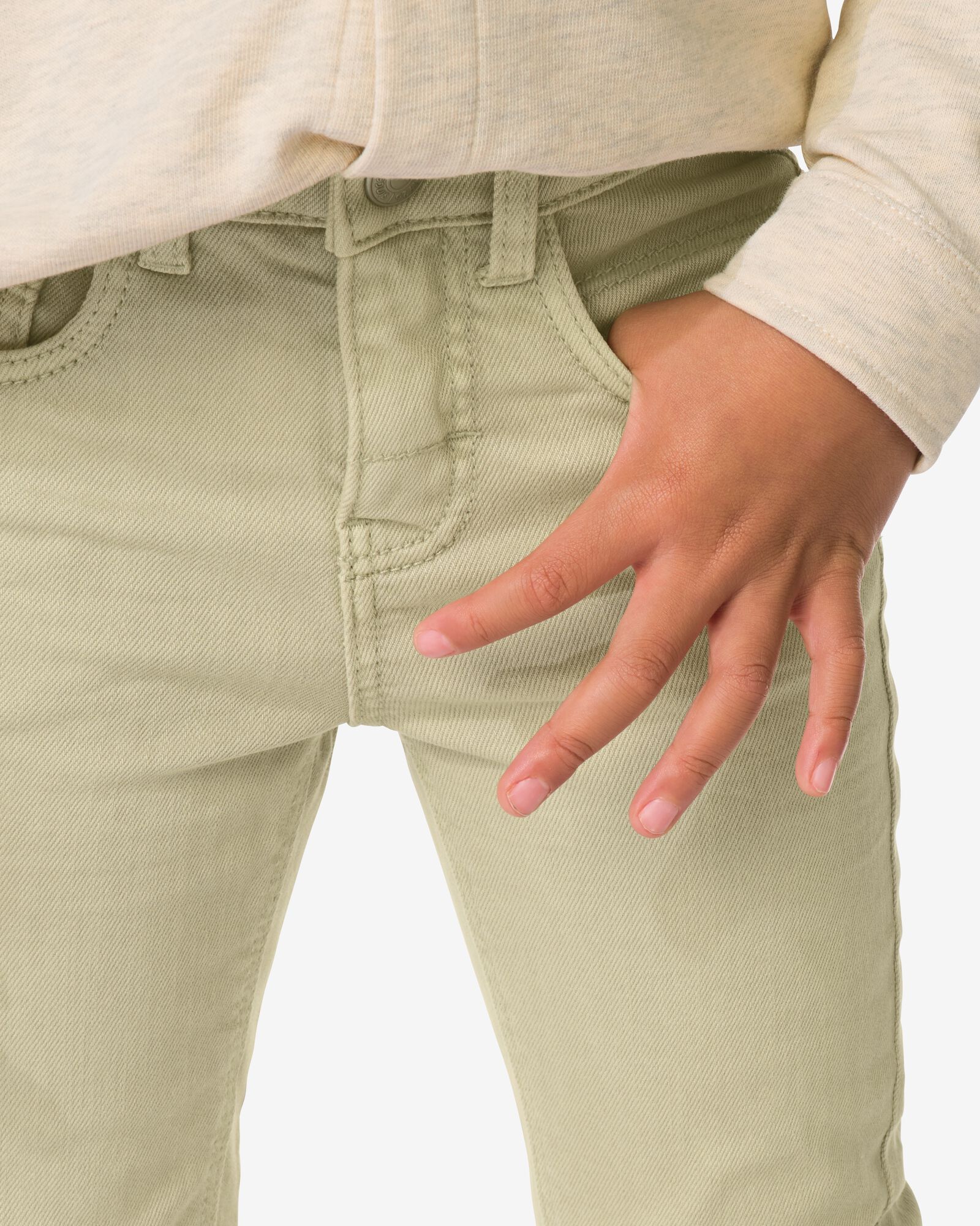 kinderbroek jogdenim lichtgroen lichtgroen - 30709703LIGHTGREEN - HEMA