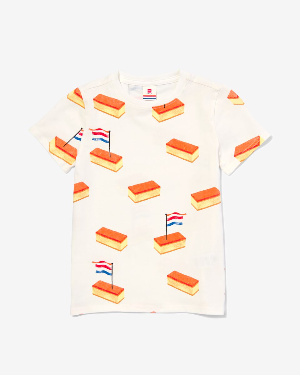 t-shirt enfant avec tompouces orange blanc cassé blanc cassé - 1000030936 - HEMA