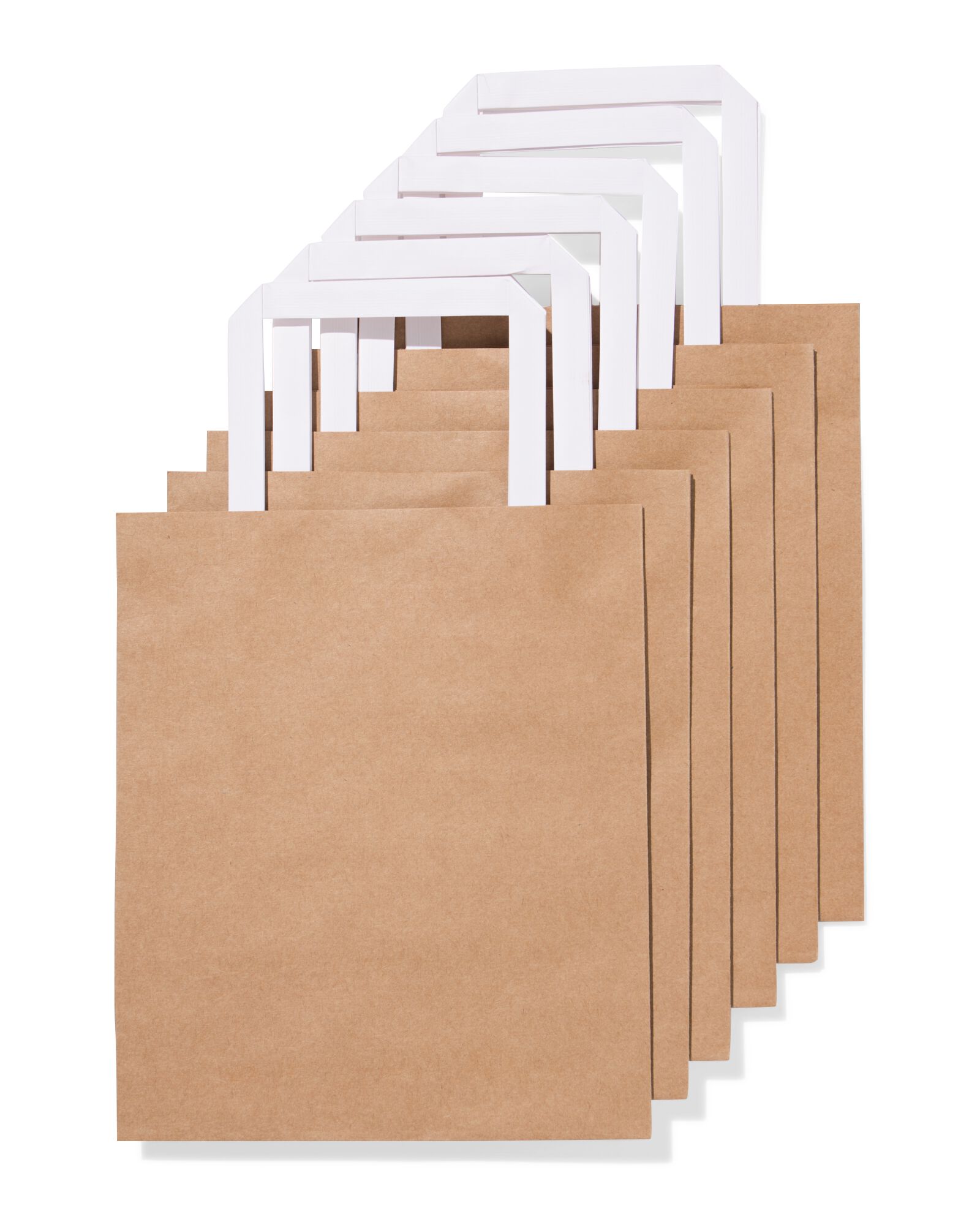 sacs cadeaux M kraft - lot de 6 - 14710292 - HEMA