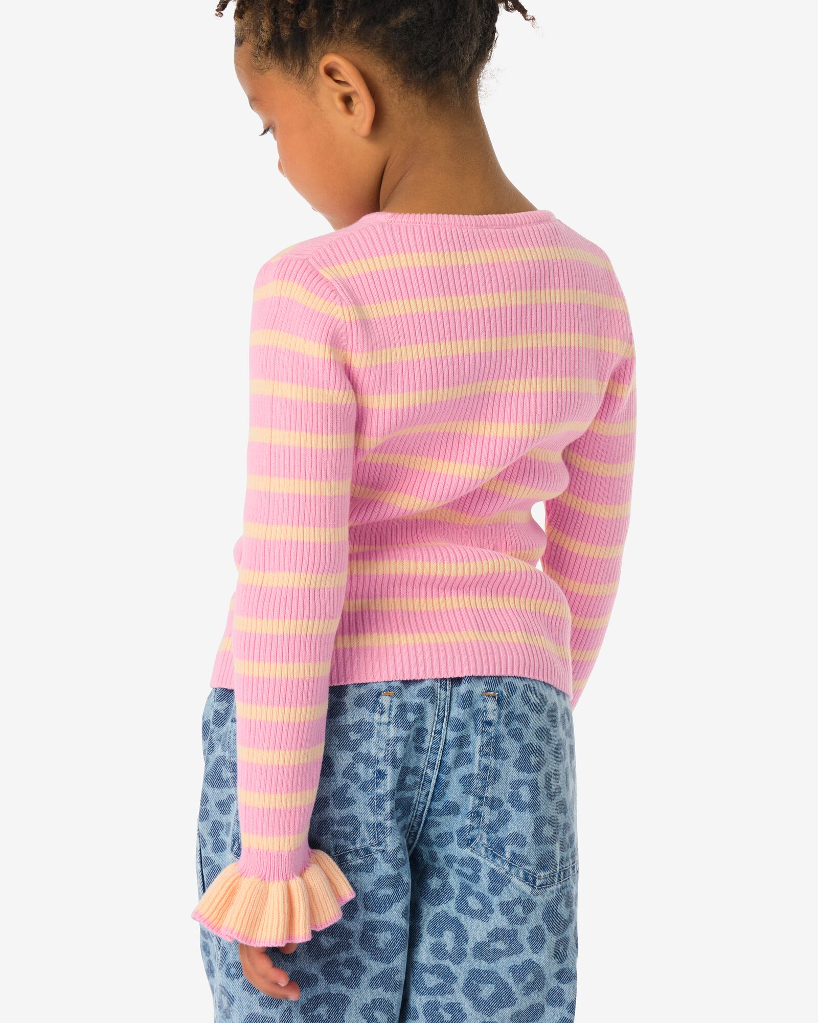 pull c&ocirc;tel&eacute; ray&eacute; enfant rose rose - 30827021PINK - HEMA
