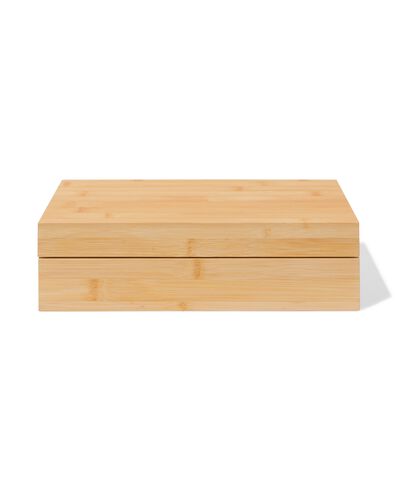 theedoos 31.5x18.5x9cm bamboe 8 vakken bruin - 80660381 - HEMA