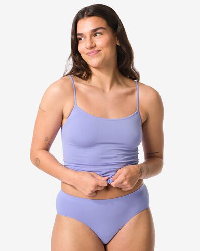 dameshipster naadloos micro blauw - 19641086BLUE - HEMA