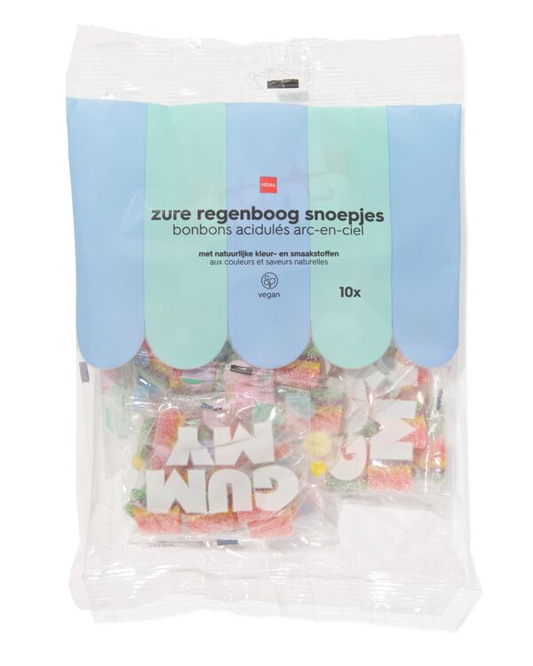 regenboog zure matjes uitdeelzak - 10 stuks - 10200203 - HEMA