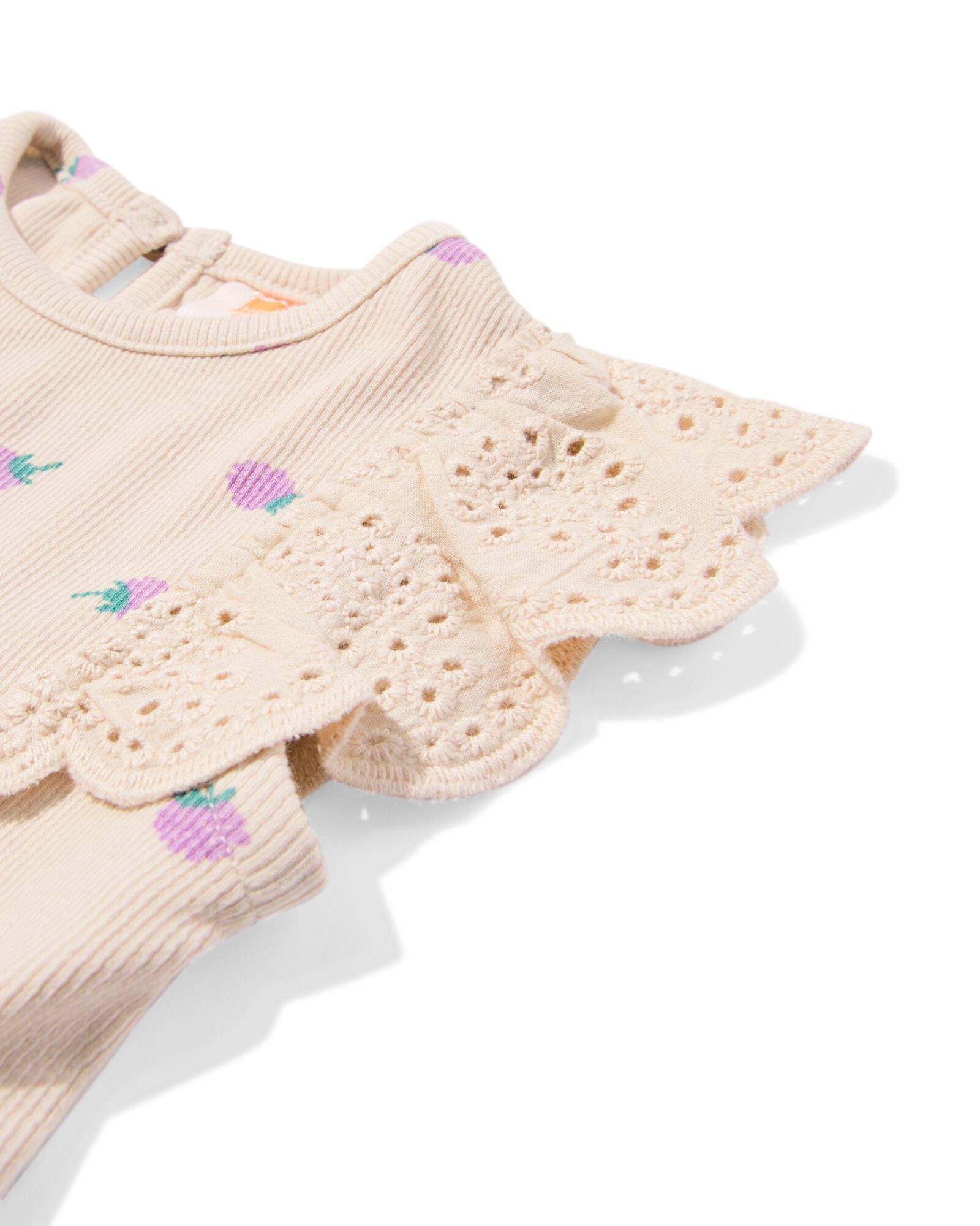 baby T-shirts rib bessen - 2 stuks paars - 33097960PURPLE - HEMA