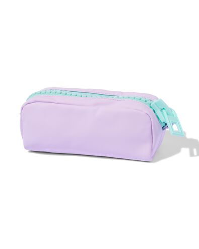 trousse à crayons unie grande fermeture éclair  - 14511285 - HEMA