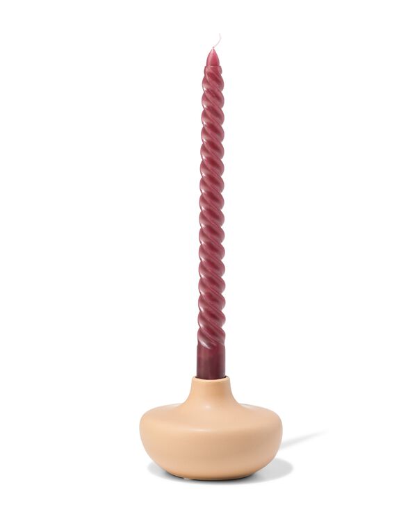 Kerzenständer 10,8 x 7,5 cm, Keramik, Braun - 13325040 - HEMA