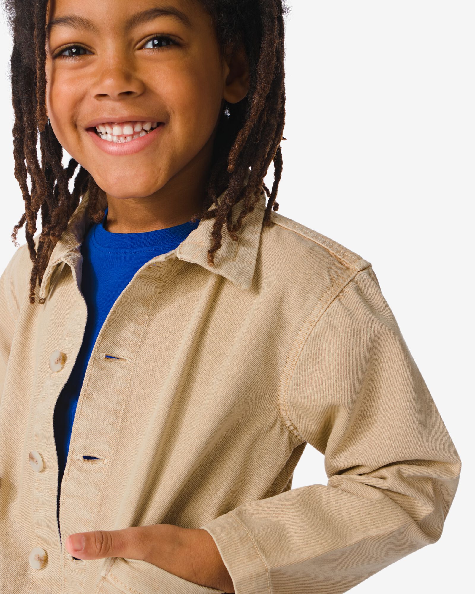 kinder overshirt  beige - 30775602BEIGE - HEMA