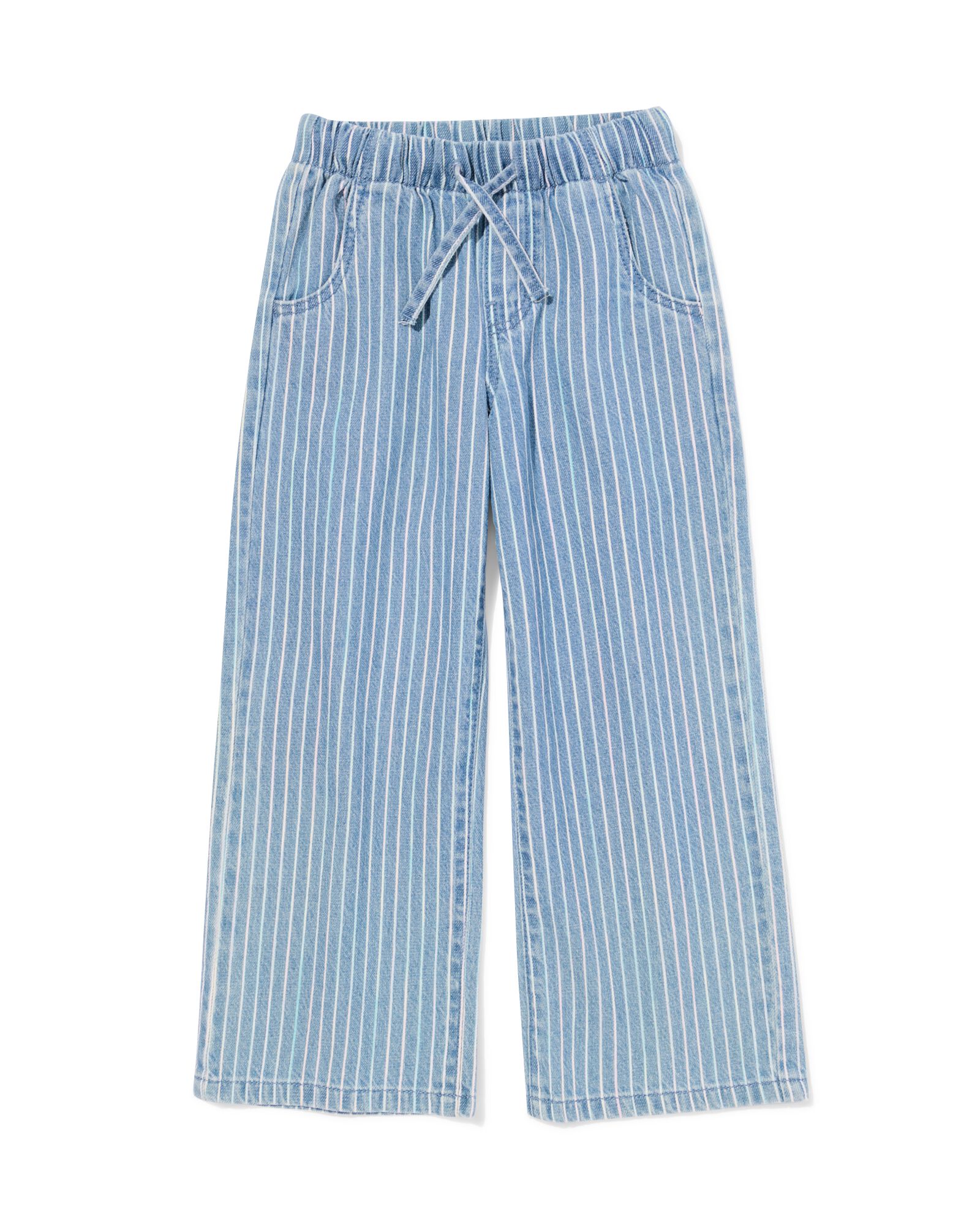 pantalon ample enfant rayures bleu clair bleu clair - 30850306LIGHTBLUE - HEMA