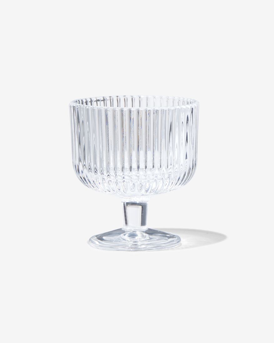 aperitief glas Bergen streep reliëf 70ml - 9401079 - HEMA