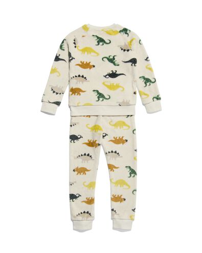 Kinder-Pyjama, Fleece, Dinosaurier beige 122/128 - 23080383 - HEMA