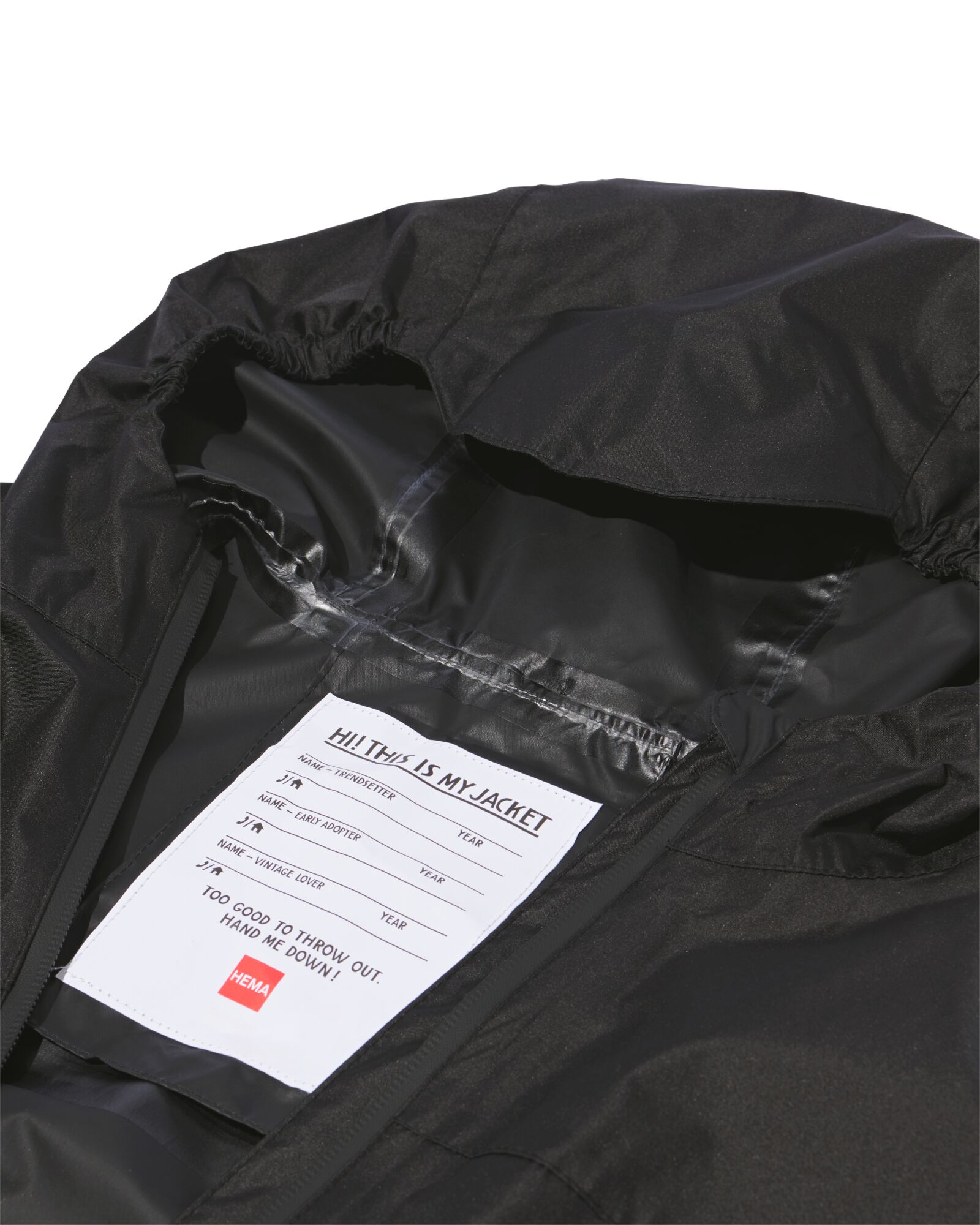 Kinder-Regenjacke, leicht, wasserdicht schwarz schwarz - 18440260BLACK - HEMA