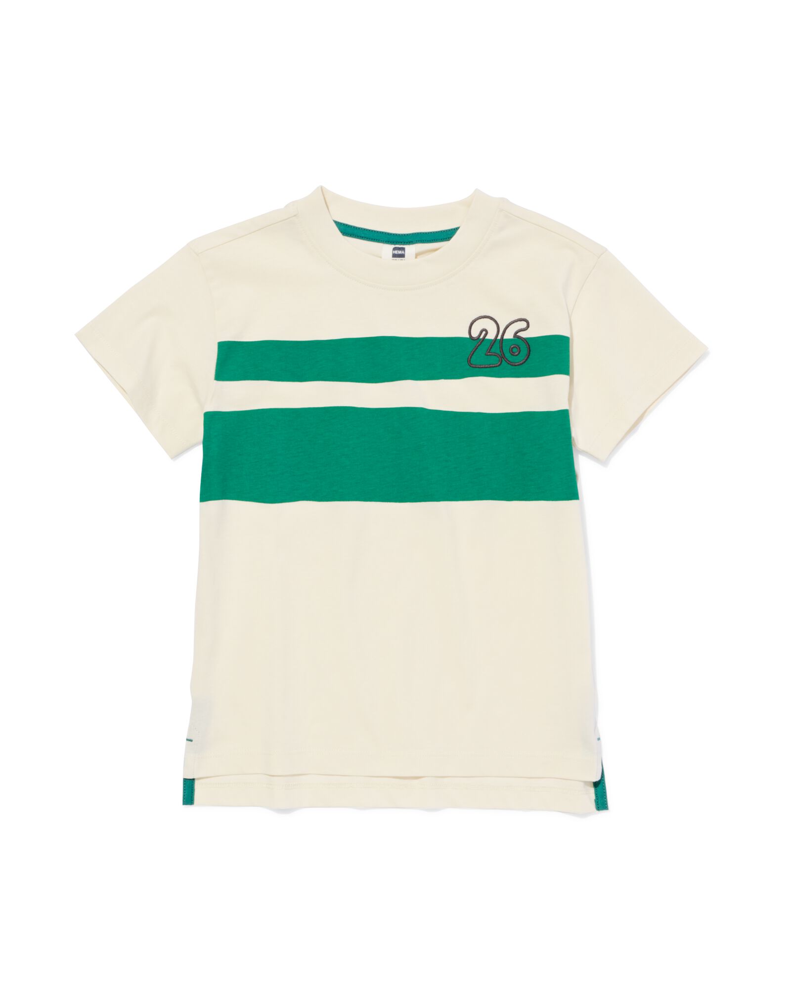 kinder T-shirt kleurblokken groen - 30704419GREEN - HEMA