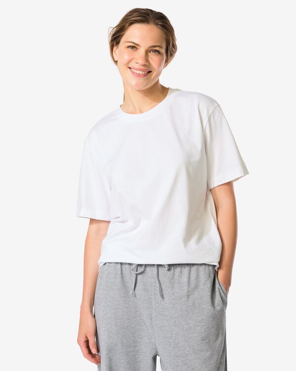 Damen-T-Shirt Larissa wei&szlig; wei&szlig; - 36300660WHITE - HEMA