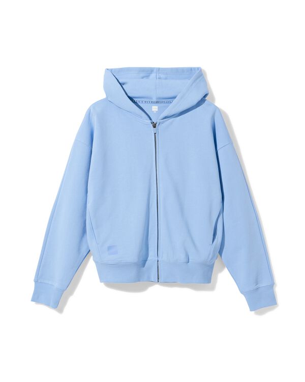 gilet tissu sweat femme bleu clair bleu clair - 36000401LIGHTBLUE - HEMA