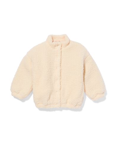kinderjas teddy ecru - 30853076ECRU - HEMA