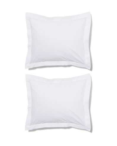 Taies d'oreiller 60x70cm percale blanche - 5180040 - HEMA