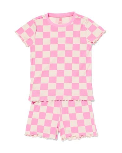 kindershortama rib ruiten roze - 23002960PINK - HEMA