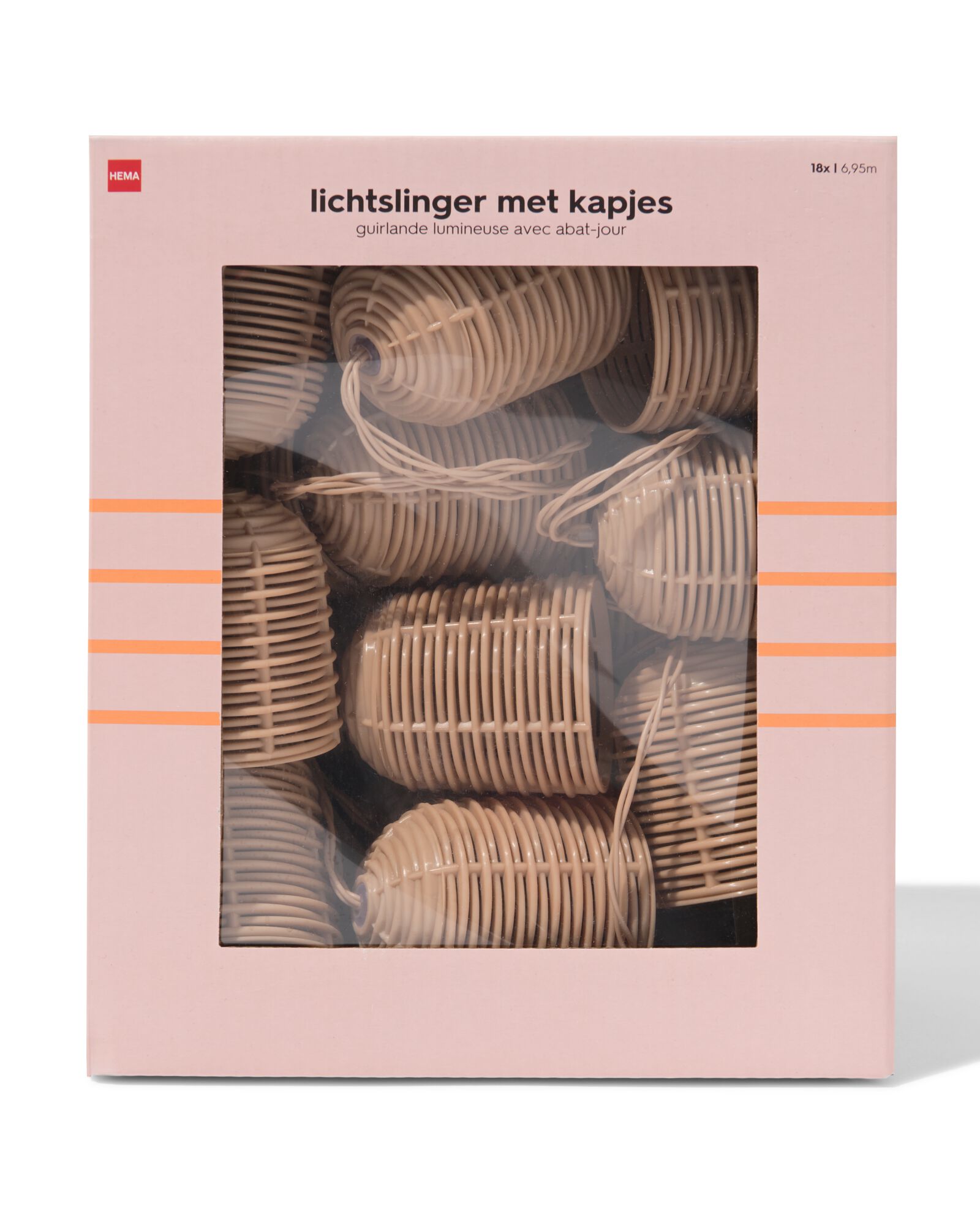 guirlande lumineuse 6,95m avec 18 abat-jour LED pour l'ext&eacute;rieur - 41822245 - HEMA