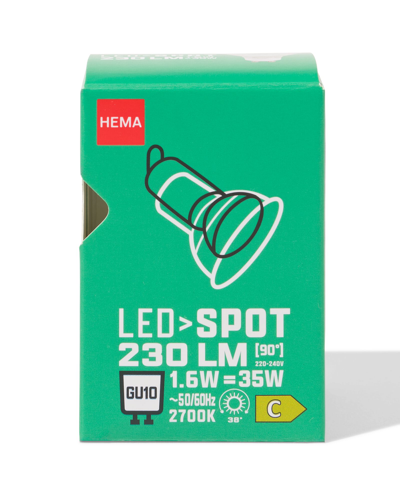 LED-Spot, klar, GU10, 1,6 W, 230 lm  - 20000069 - HEMA