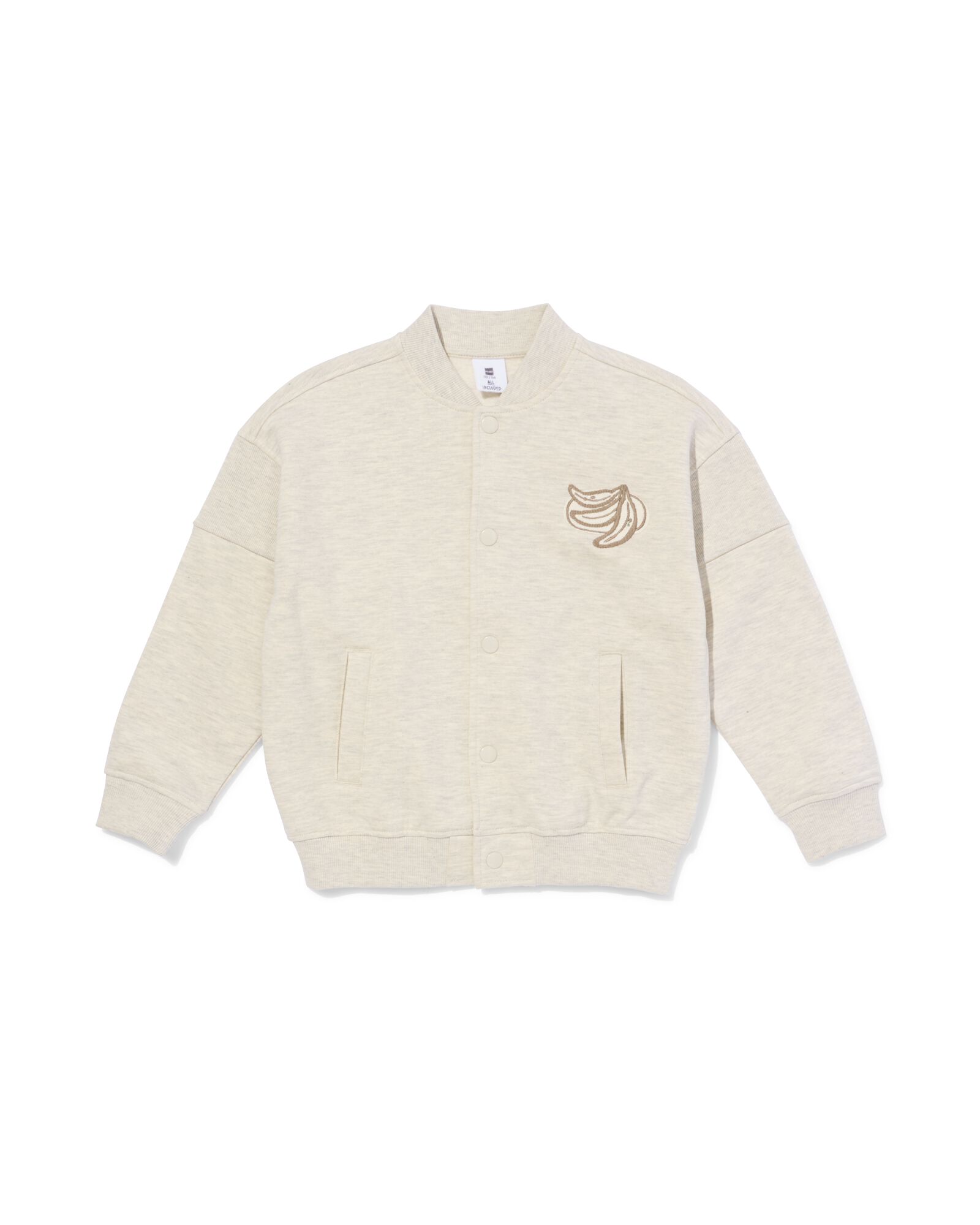 kinder bombervest sweatstof kleurblokken zand zand - 30716001SAND - HEMA