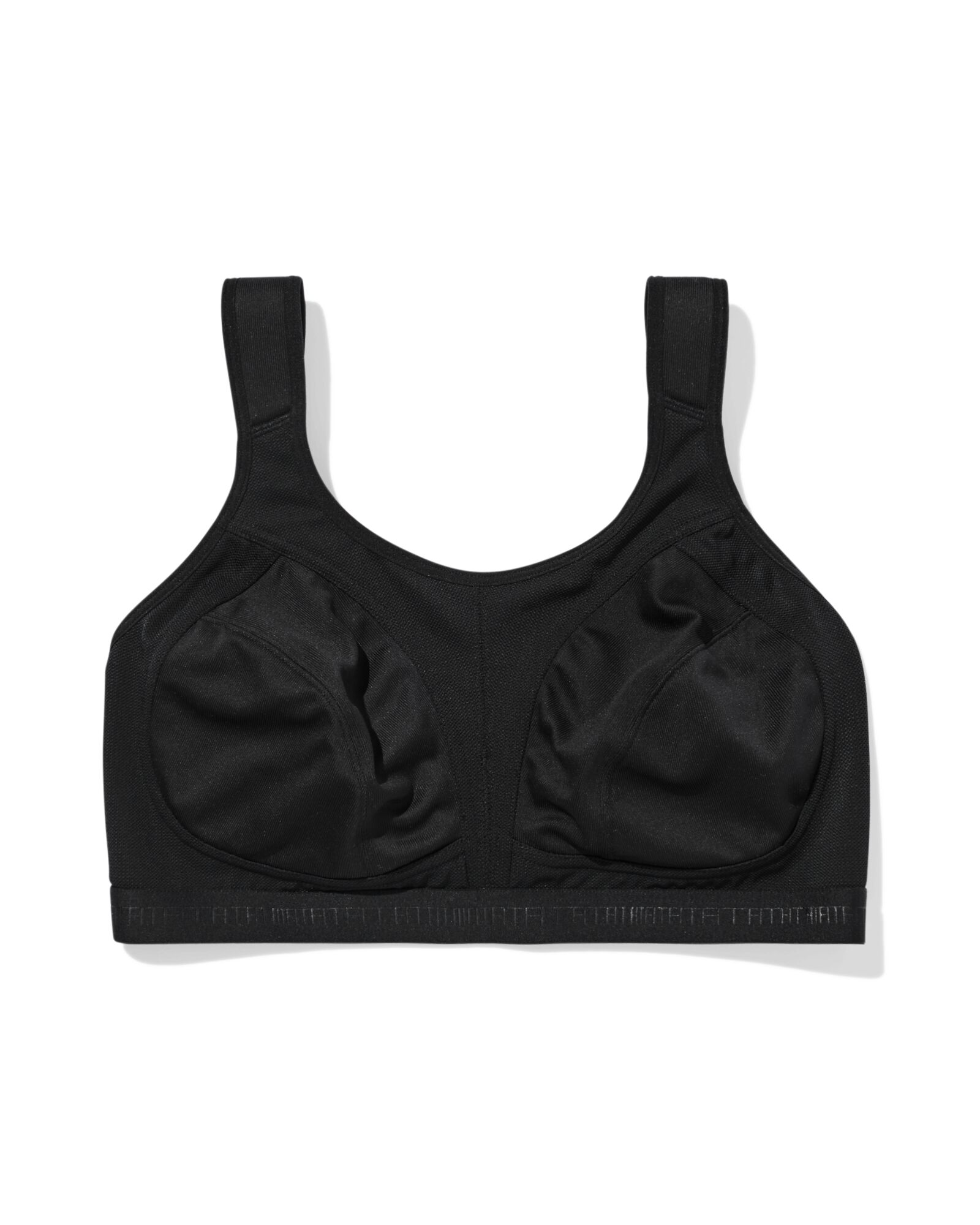 soutien-gorge de sport non pr&eacute;form&eacute; sans armatures - support &eacute;lev&eacute; noir noir - 1000011982 - HEMA