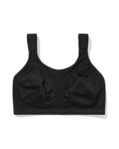 soutien-gorge de sport non pr&eacute;form&eacute; sans armatures - support &eacute;lev&eacute; noir noir - 1000011982 - HEMA