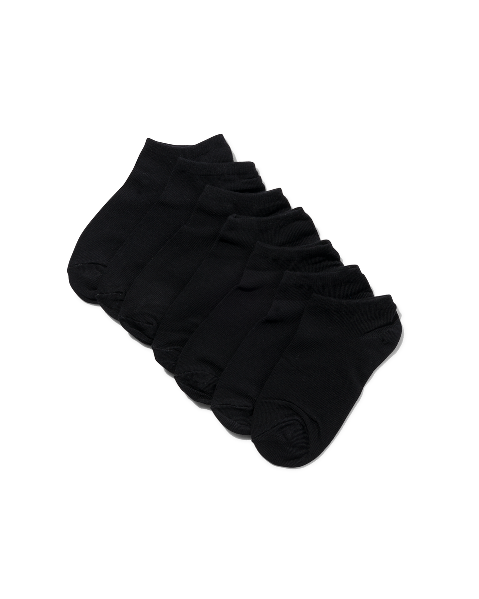 7 paires de socquettes femme noir noir - 1000001741 - HEMA