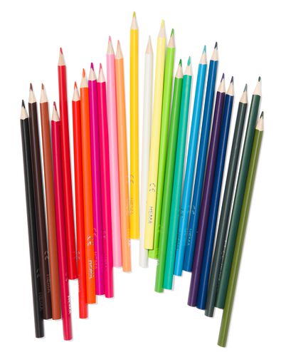 24&nbsp;crayons de couleur triangulaires - 15990263 - HEMA