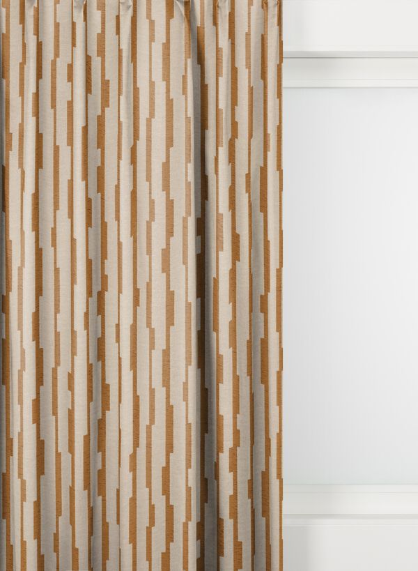 gordijnstof Andel lichtdoorlatend octa ecru-cognac - 46032840 - HEMA