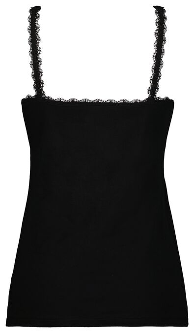 Damen-Hemd, Spitze schwarz XL - 19661025 - HEMA