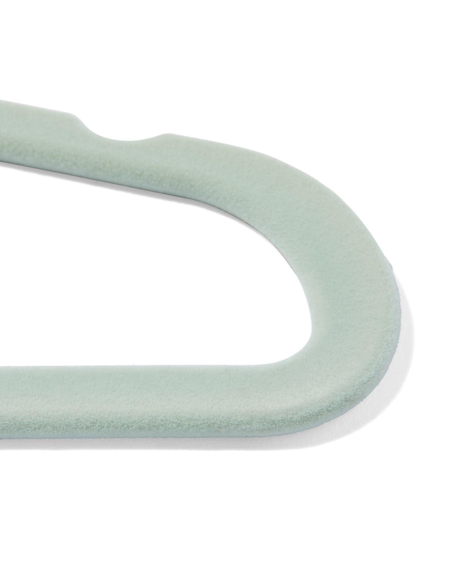 6 petits cintres en velours menthe - 39800016 - HEMA