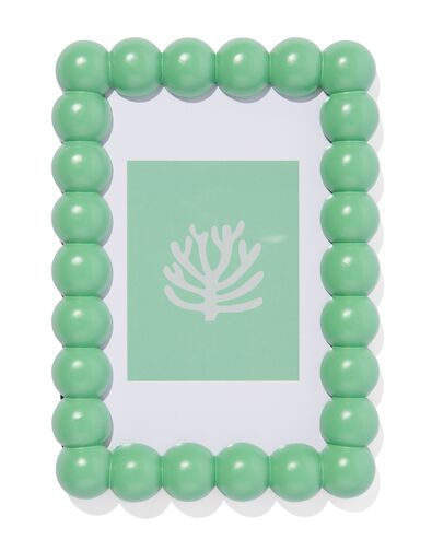 cadre photo 10x15 cm bois billes vert - 13640012 - HEMA
