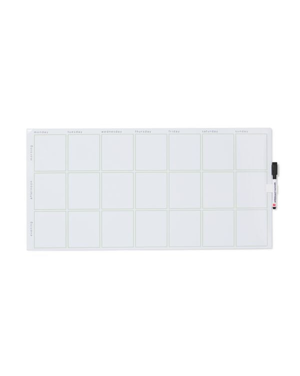 tableau blanc avec aimants inscriptibles 60x29,5cm semaine - 14803971 - HEMA